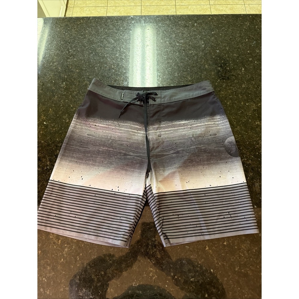 Hurley Phantom Men's Boardshorts Swim Surfer‎ Skater Sz 28 Gray Black Y2K Vibes